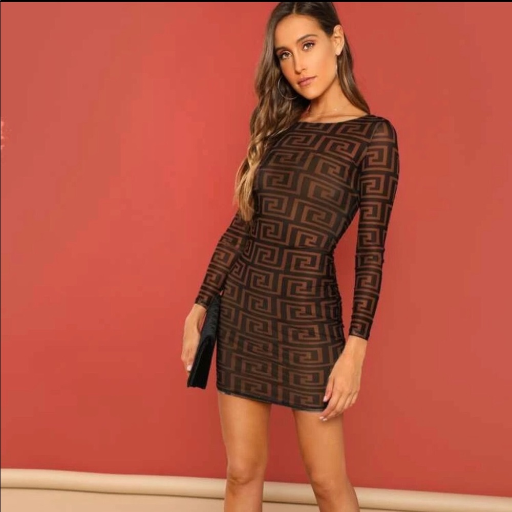 SHEIN Square Spiral Design Dress!!
